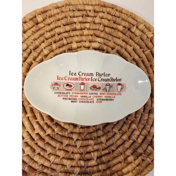 Vintage Ice Cream Parlor Set Of 2 Scalloped Dishes Plate National Silver Co. - Picture 3 of 7